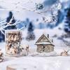Kigofora Snölandsskog Collage Genomskinlig PET Djurskog Snölandskap Serie Flake Mokkiri Vinterskog Rulle DIY Dekorativa Klistermärken för Gåva