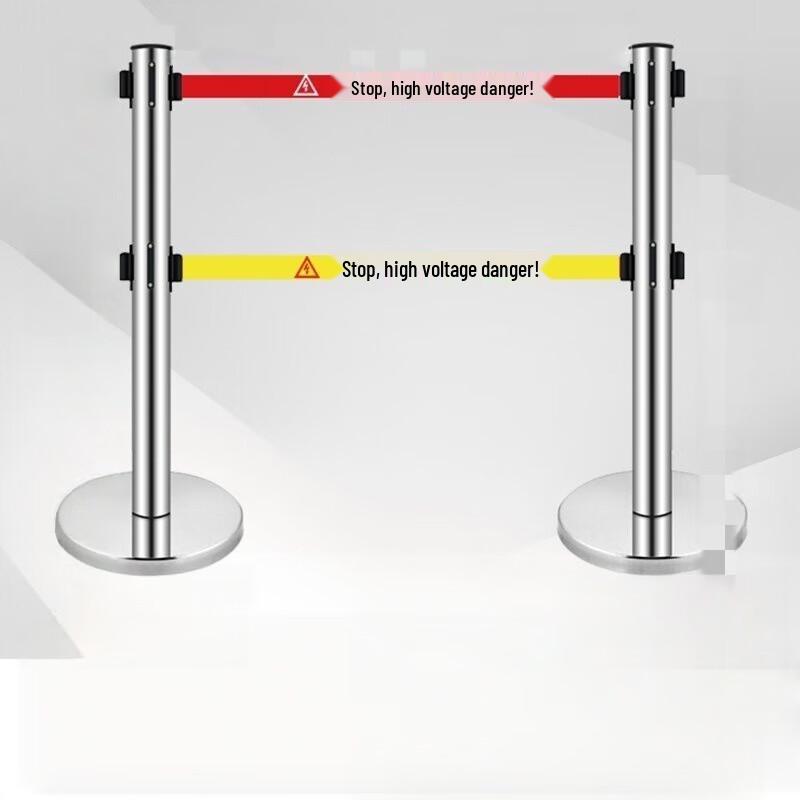 Stainless Steel Double-Layer Retractable Belt Barrier