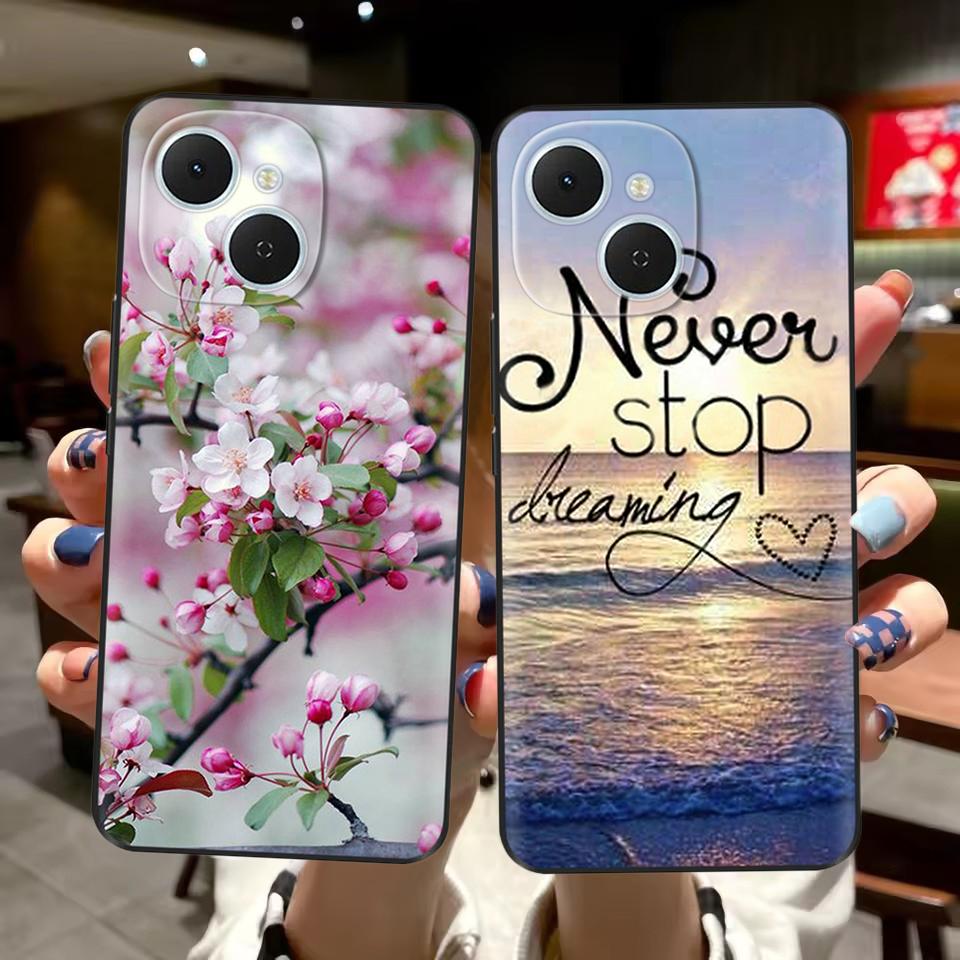 For Tecno Spark 40C Case Flowers Soft Silicone TPU Phone Cases For Tecno Spark 40C Shockproof Cool Wolf Flowers Protective Cover