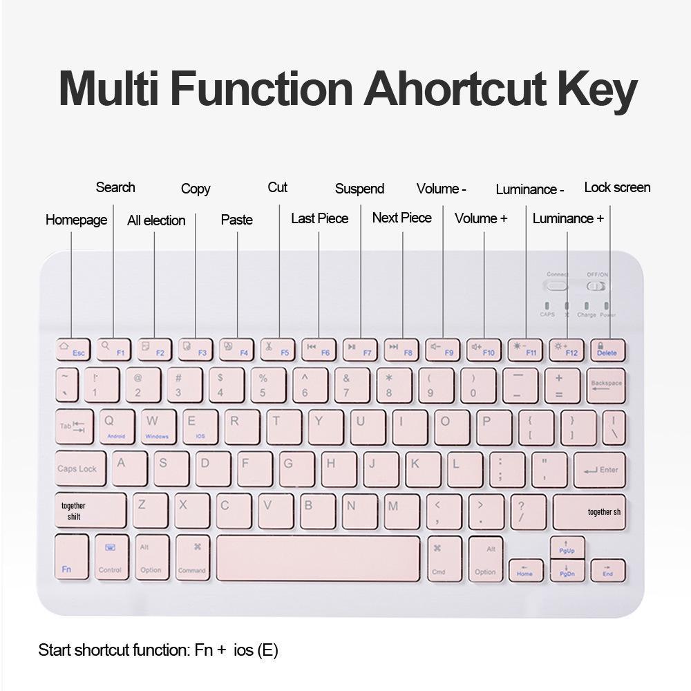 Bluetooth Keyboard & Silicone Protective Case: Compatible with Samsung S6 Lite/S7/S8/S9 Tablets, 11-Inch, with Pen Slot & Mouse