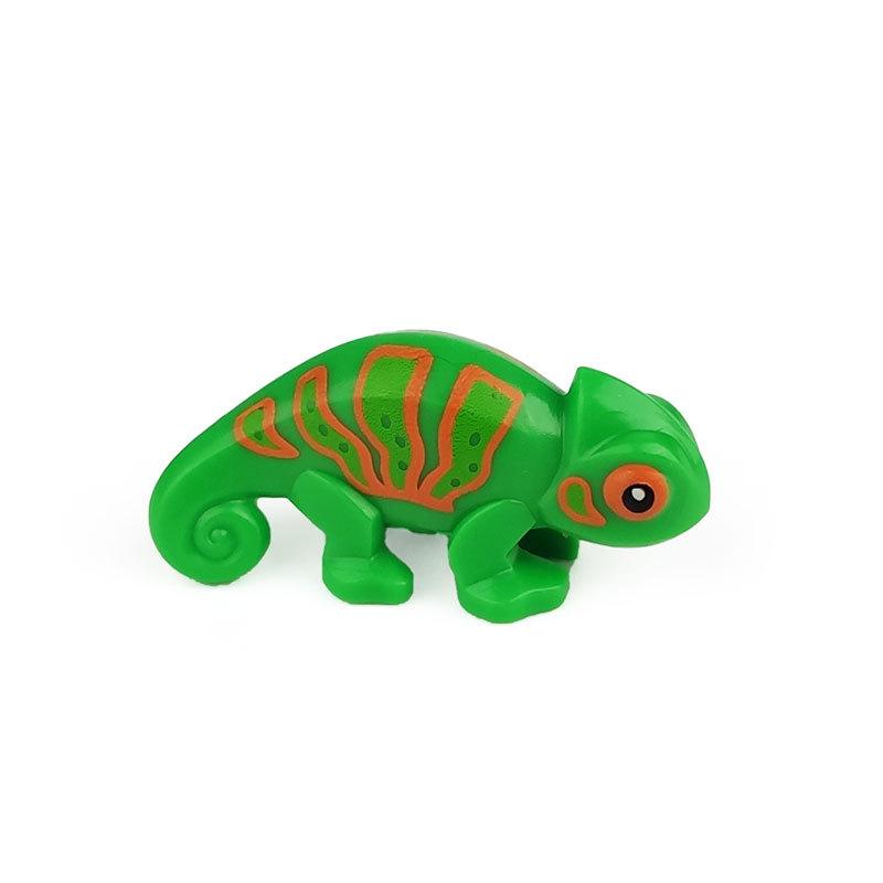 Creative Building Blocks MOC City Scene Lizards Chameleon LivingRoom Interior Decoration Assembled DIY Reptile Pet Element Bricks