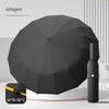Automatic Umbrella for Men, Enlarged, Thickened, Reinforced, Sun Protection, Sunshade Umbrella, Special for Students Going to School, Dual-Use for