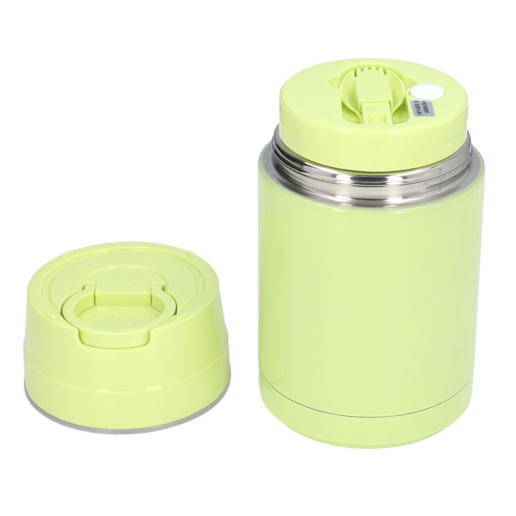 304 Stainless Steel Insulated Food Jar Leakproof Prevent Slipping Portable Stew Beaker with Spoon for Outdoor Grass