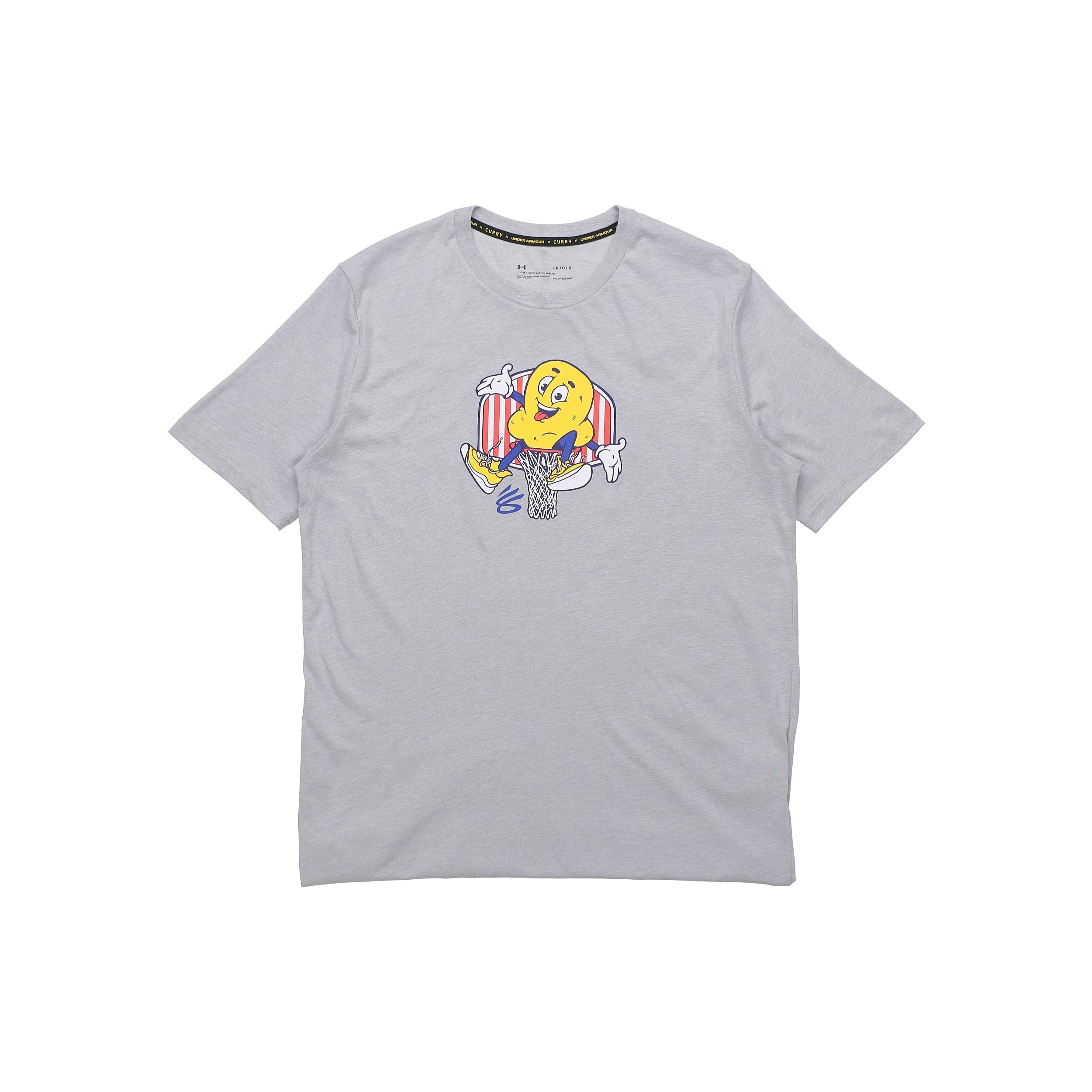 Under Armour Curry Popcorn Short Sleeve Men s Grey 1362001-012 L