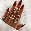 17KM Bohemian Gold Kettenringe Set für Damen Mode Boho Münze Schlange Mond Ringe Party 2021 Trend Schmuck Geschenk