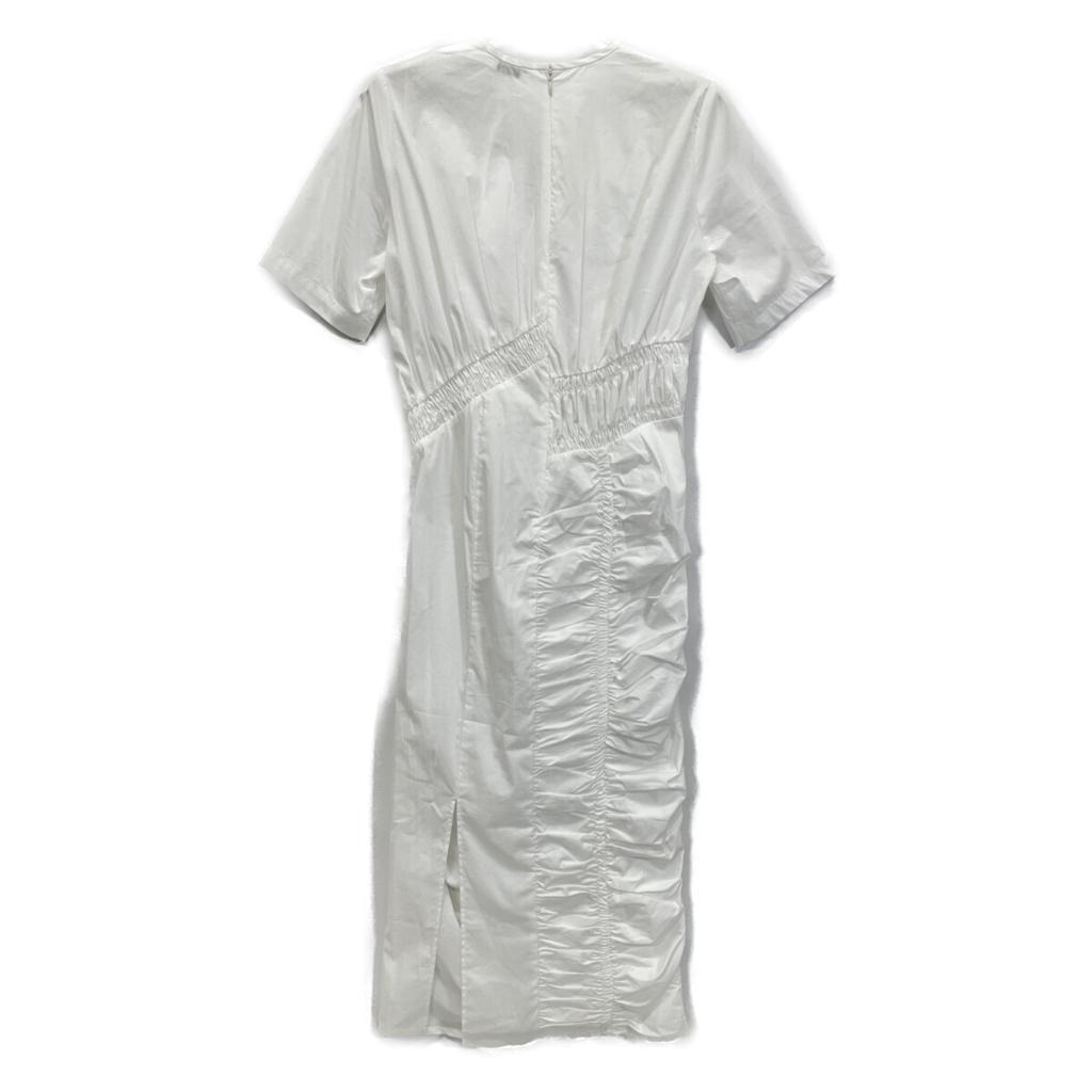 CLANE 25 Stainless Steel 18112-5182 White Random Shirring One Piece Dress 1 whiteUsed