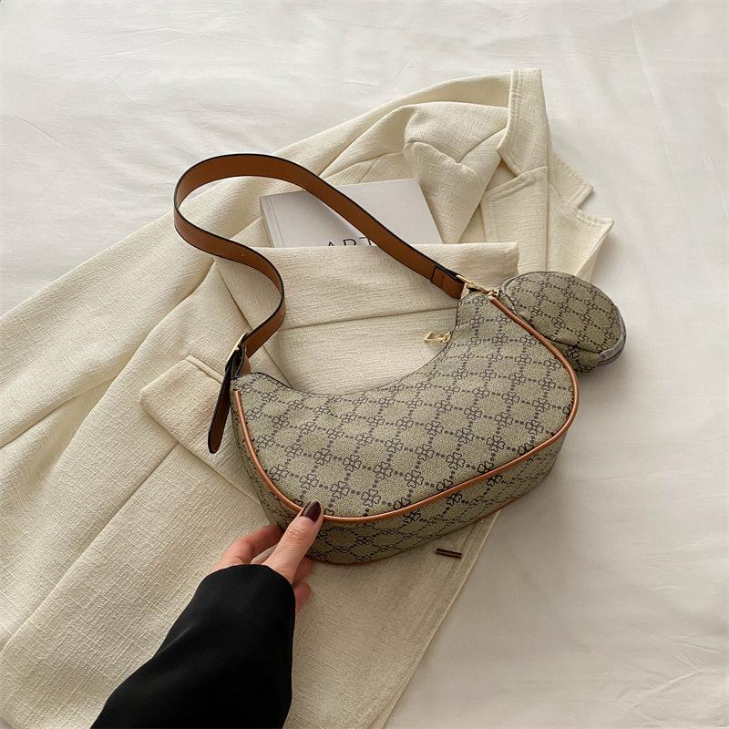 New Simple Shoulder Bag Casual Simple Casual Bag Women's Summer Commute Crescent Bag Messenger Bag