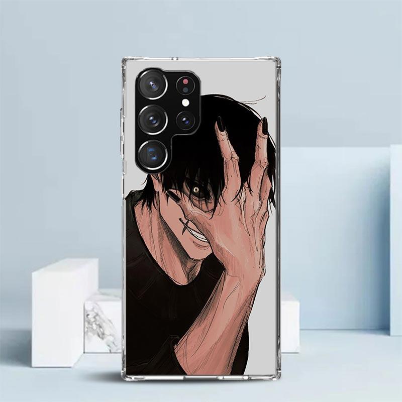 Kaisen J-Jujutsu Fushiguro Toji Phone Case For Samsung Galaxy S24 S25 Edge S26 Ultra S22 S23 Plus S21 + S20 FE Soft TPU Back Cov