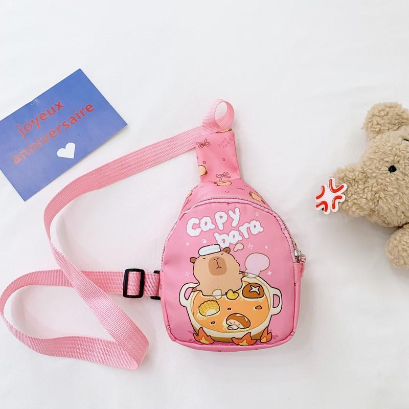 Schultasche neu Kapibara niedlich Cartoon Mini-Tasche Jungen und Mädchen Babywechsel Einzelzimmer Schreiben Bibliothek Rucksack Brusttasche