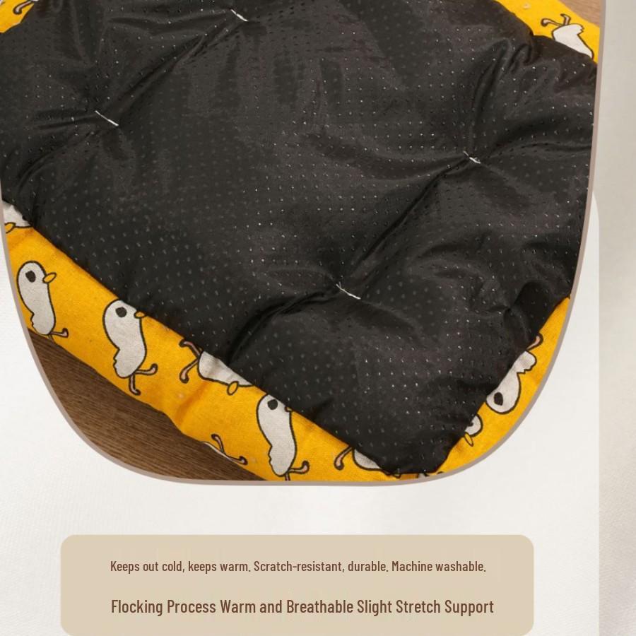 All-Season Pet House: Large Winter-Warm Dog and Cat Bed with Removable, Washable Mat