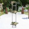 Wedding Arch Backdrop Stand, White Adjustable Telescopic Background Pole, Easy Setup & Sturdy Support for Wedding Ceremony