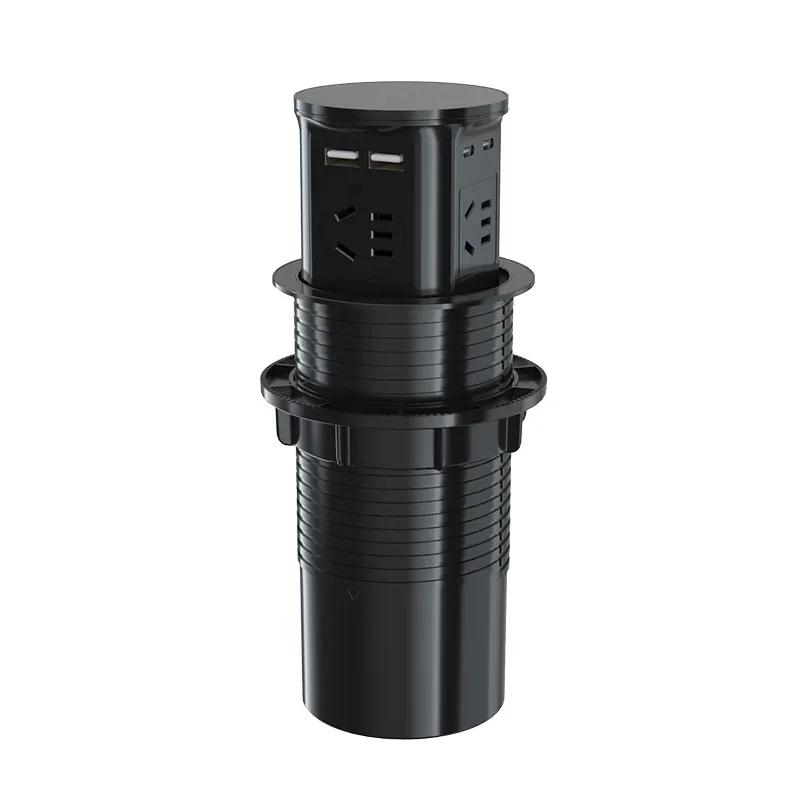 Lifting Desk Power Automatic Pop Up Elevator Socket Tower Socket US UK AU UN Plug Adapter USB Type-c Wireless Charge ,Hidden