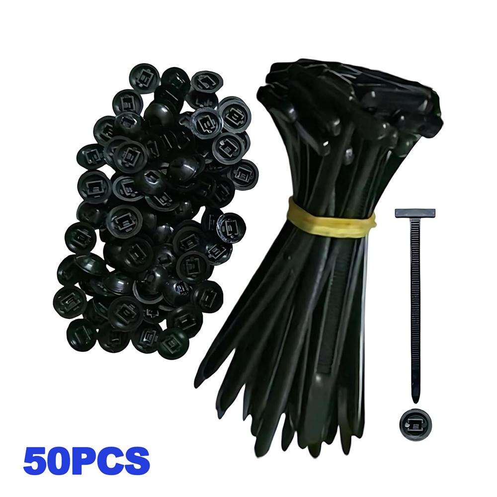 Nylon Universal Cable Tie Buckle-Heavy Duty Zip Ties Holder with Pin & Button Design Plastic Cable Ties Tool Fasteners Car Body