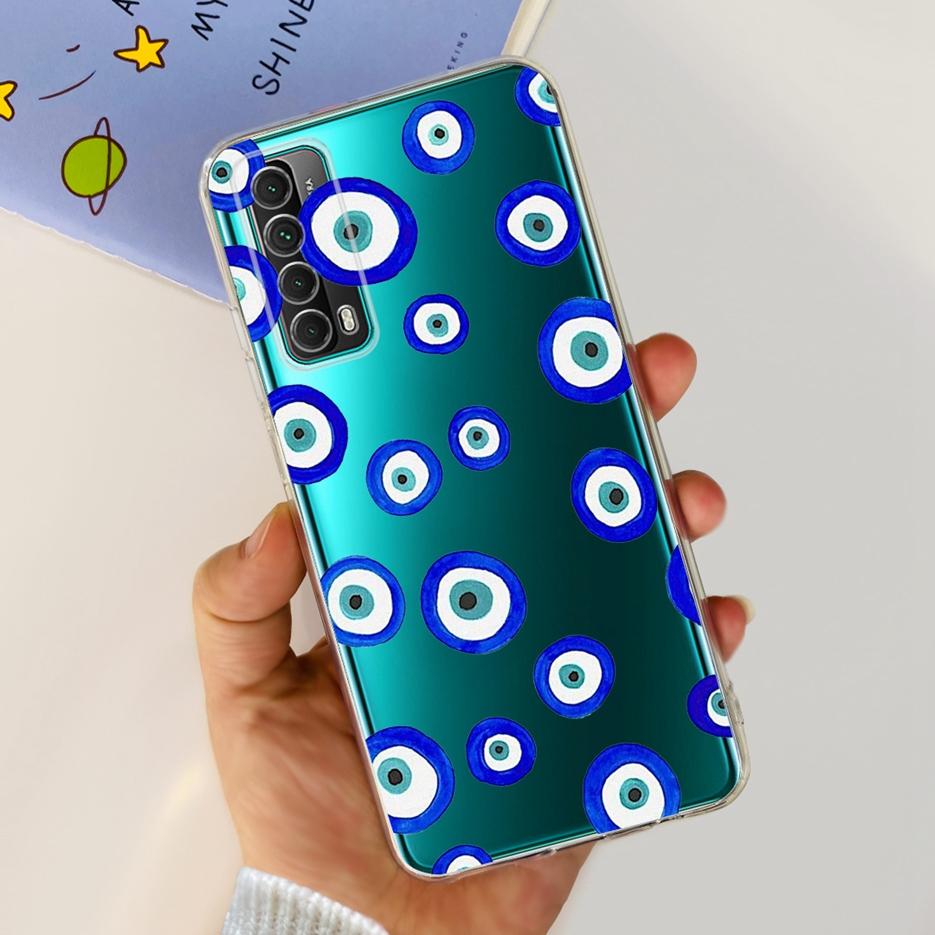 For Huawei P Smart 2021 Case PPA-LX1 PPA-LX2 New Fashion Painted Cover Soft TPU Phone Case For Huawei Y7a Psmart 2021 Coque Capa