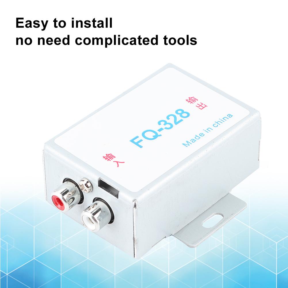 Filtro Audio Stereo per Auto 12V Riduttore di Rumore Isolamento Acustico Alte Prestazioni per Amplificatore Altoparlante