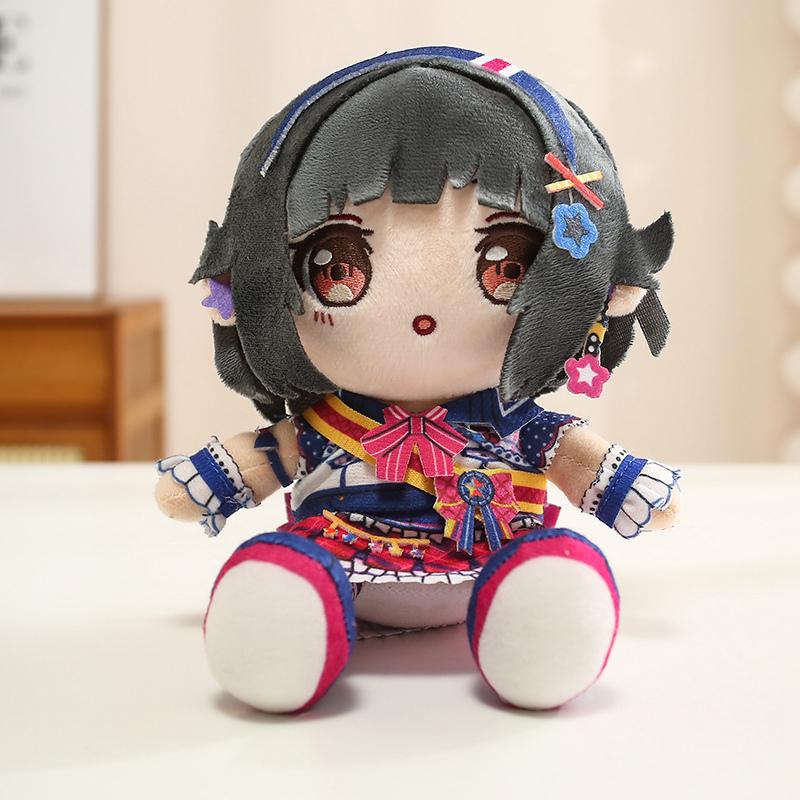 Süßes Anime-Stofftier-Set Fünf Charaktere Mit Bunten Haaren Und Kostümen Weich Gefüllt Kawaii Ausstellungsstück Sofa Charmant 20cm