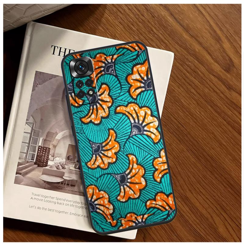 African Wax Fabric Case For Xiaomi Redmi Note 12 10 9 11 13 Pro Plus 12S 10S 11S 9S Redmi 13C 10C 9C 12C Cover