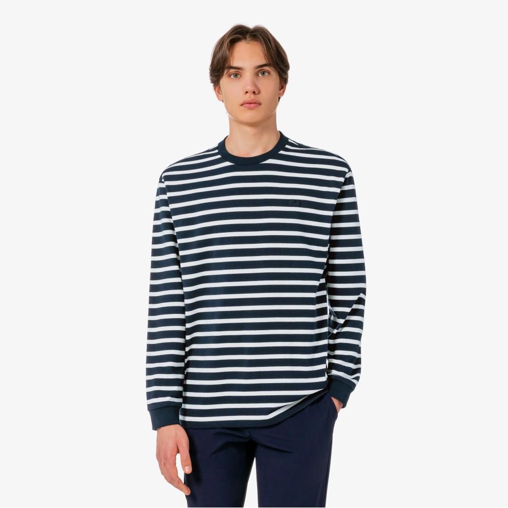 [Lacoste] Men's Long Sleeve Striped T-Shirt TH338E-56G166
