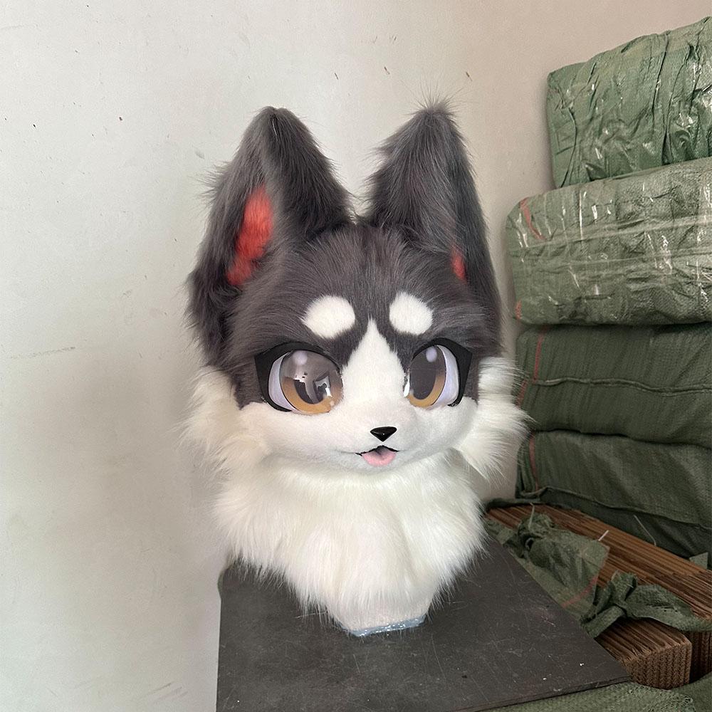 Fursuits head cheap animal head costume cat  furry head kemono cute dog head costume Halloween role-playing costume