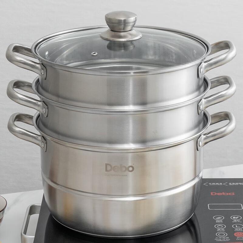 

Debo Vosburg 28cm 3-Layer 304 Stainless Steel Steamer Pot