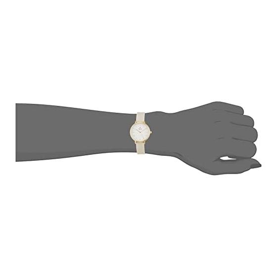 [Trabajo de campo] Reloj analógico NF Soira correa de silicona sin níquel YM031-1 para mujer blanco