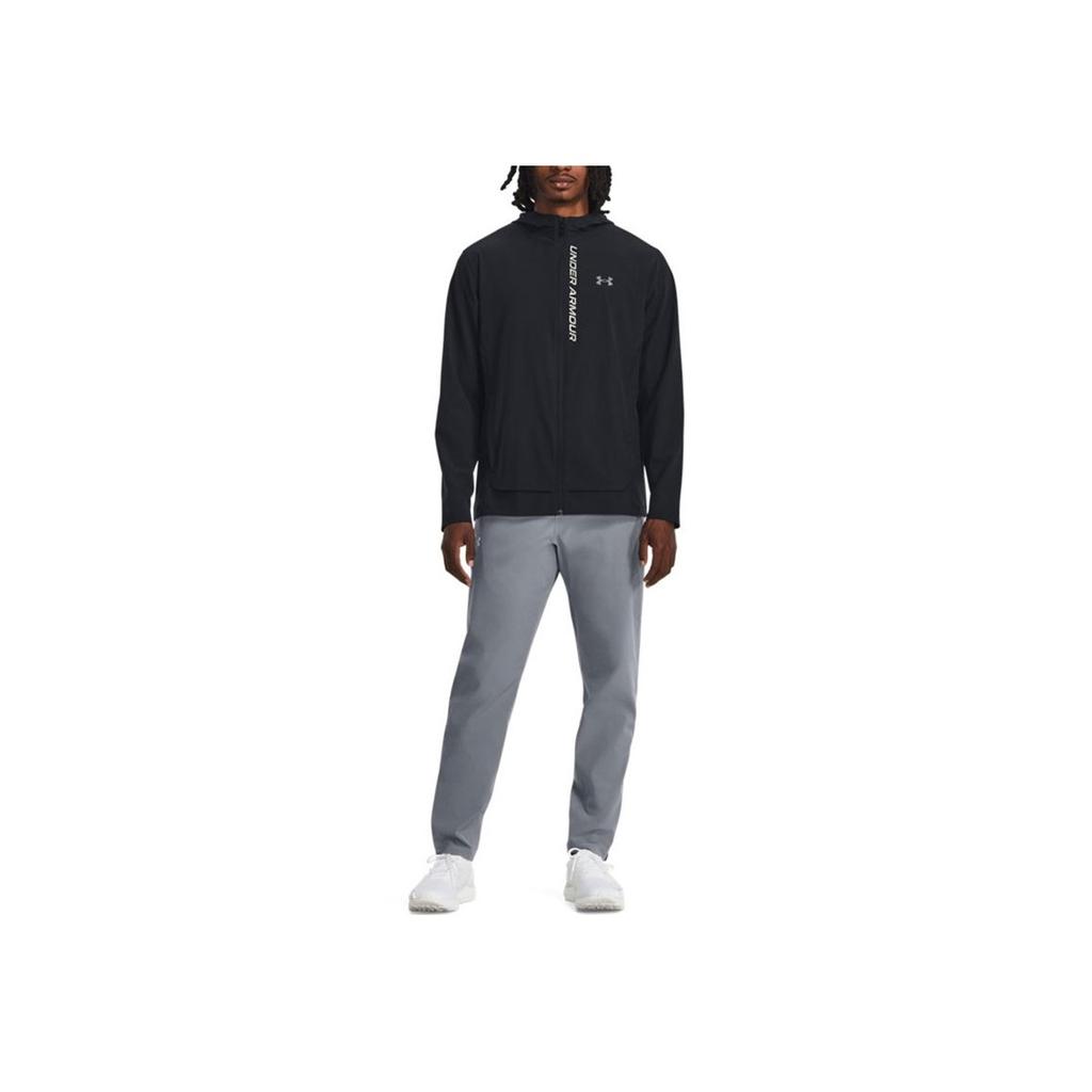 Under Armour Out The Storm Solid Stretch Woven Running Pants Men Pants Gray 1376799-035