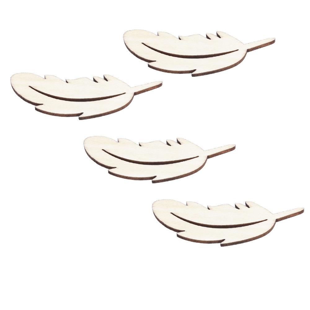 50pcs Wood Slices Unfinished Wooden Shapes Wooden Craft Tags For DIY Craft Project