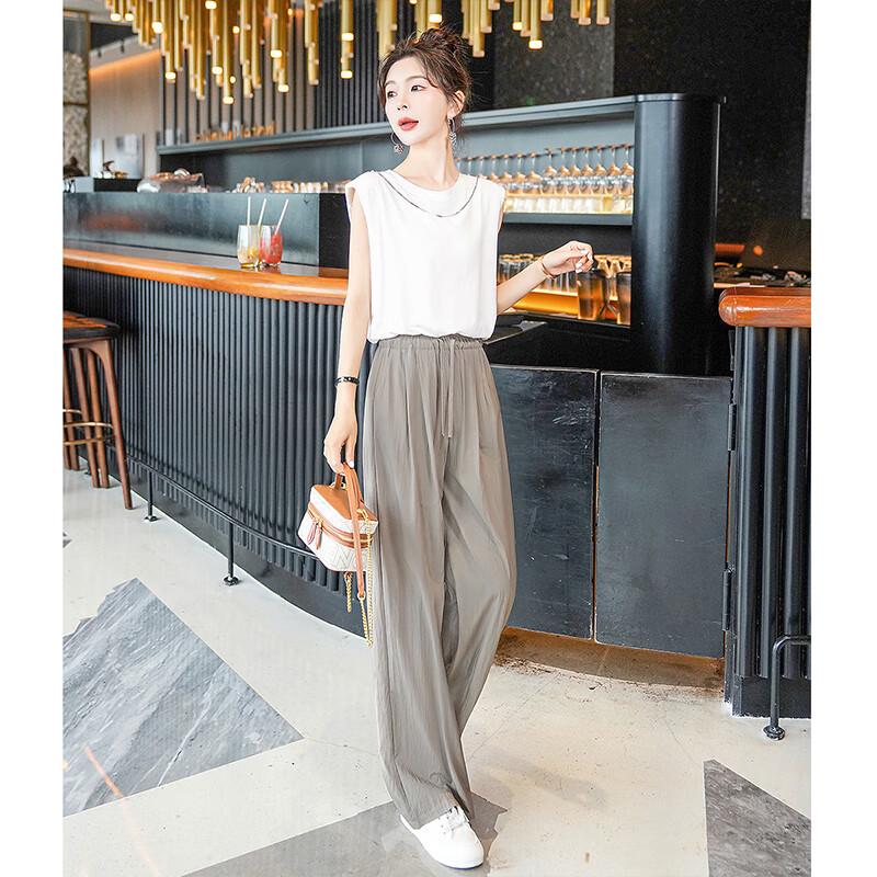 Women's Contrast Sleeveless Two-Piece Set