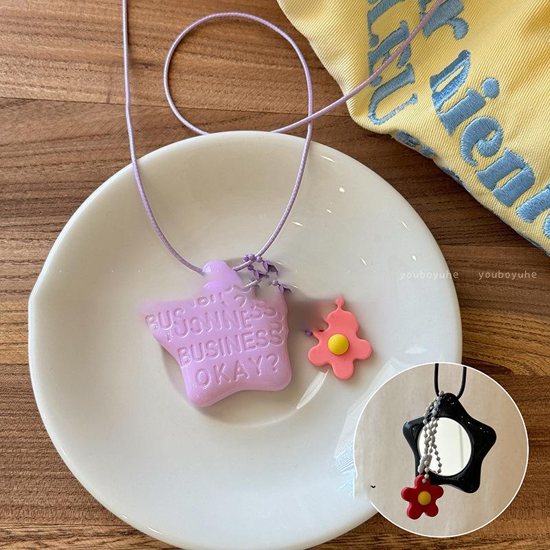 

Акриловое ожерелье-подвеска в виде звезды, буквы, цветка, изысканный нишевый дизайн, модное, универсальное, легкая роскошь, высококлассное ожерелье