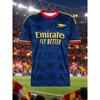 Arsenal 26-27 Auswärtsfußballtrikot Blau Geometrisch Herren Rundhals Kurzarm Fan Spiel Training