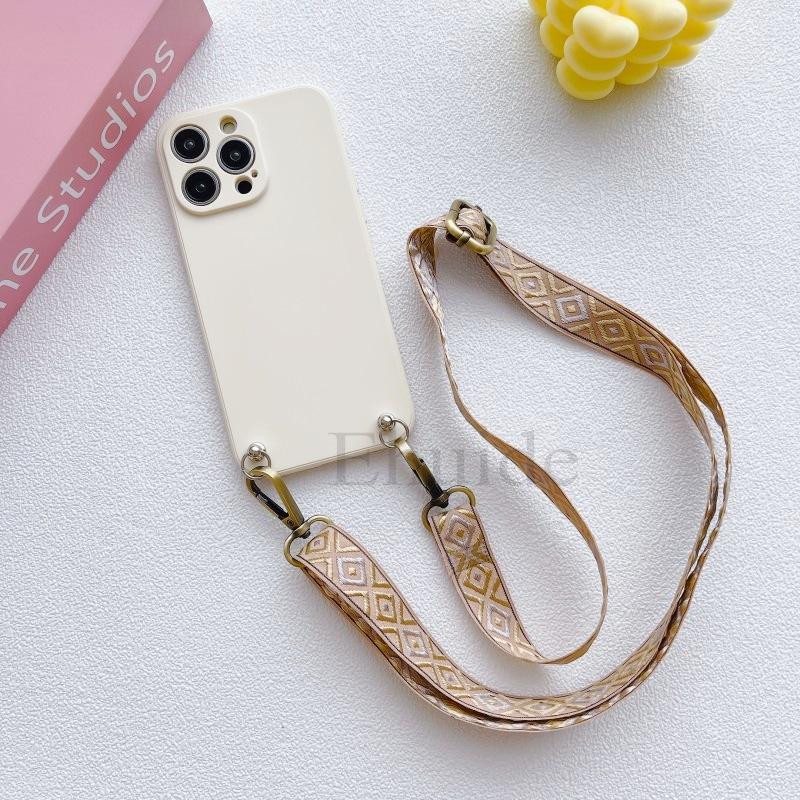 

Classic Strap Case For OPPO Realme 12 Pro Plus 11 C65 C63 C61 C67 Reno 11F 10 Crossbody Lanyard Neck Cord Liquid Silicone Cover Reno 12 Pro