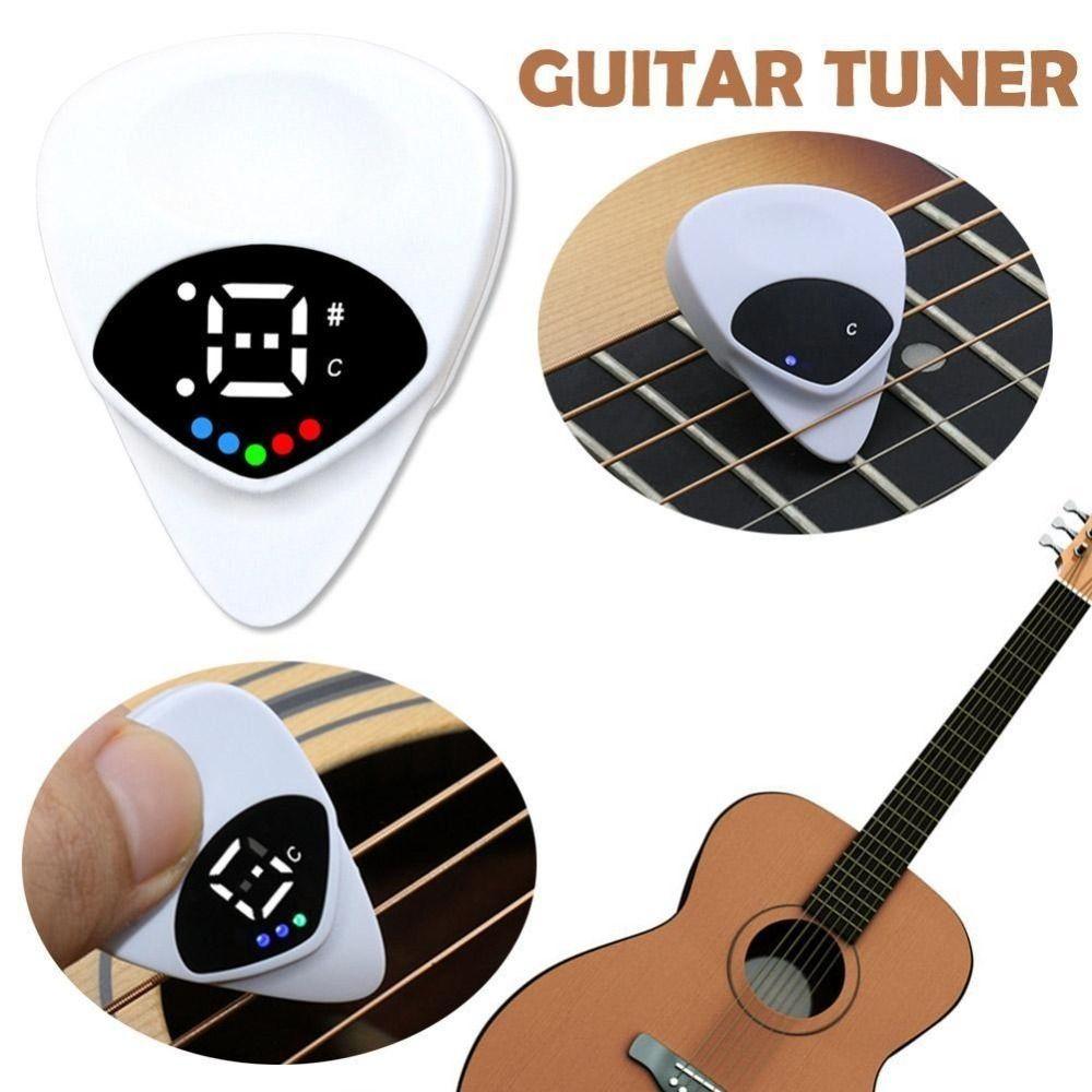 Real Time Folk Guitar & Ukulele Tuner Portable Electric Digital Tuner Guitar Pick&Tuner  Acoustic