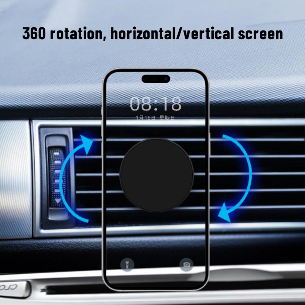Suport Universal Magnetic pentru Telefon Auto Rotativ 360 Grade ABS Silicon Tip Cârlig pentru Gură de Ventilație Suport Montură pentru Telefon Inteligent GPS