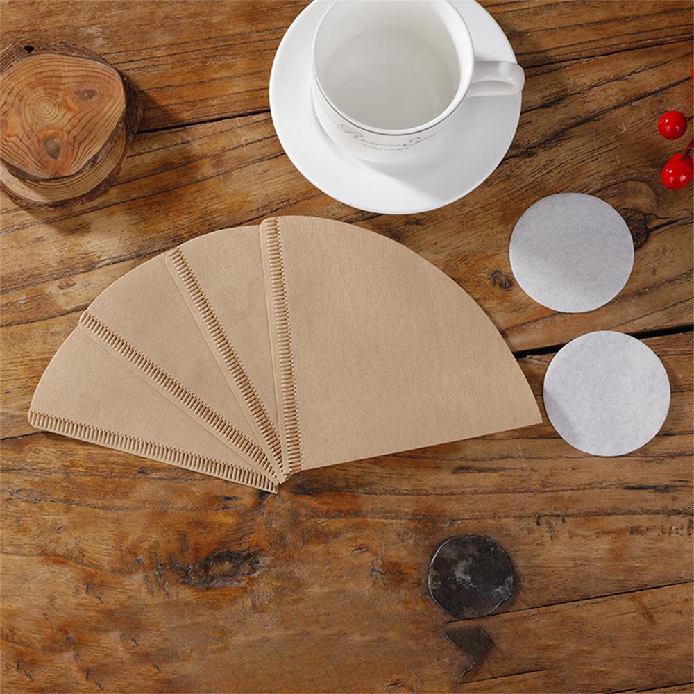 100 Stück Kaffeefilterpapier V-förmig Holzschliff Tropfpapier Kegel Kaffeefilterbeutel Espresso Tee-Aufguss Zubehör