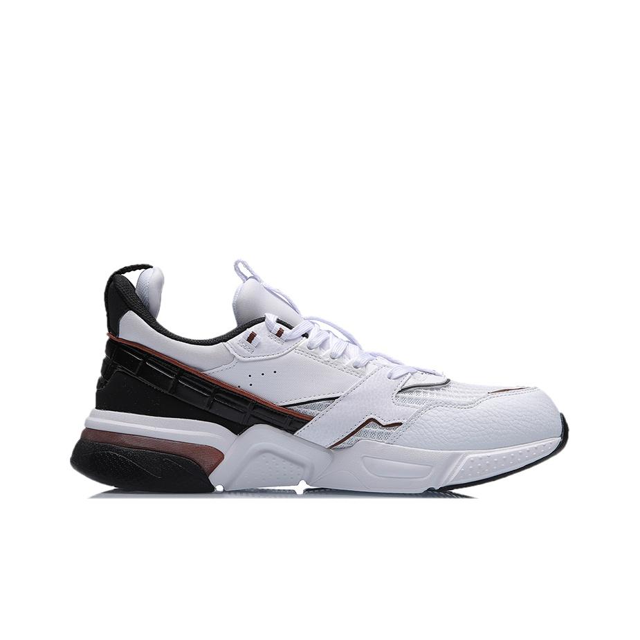 Li Ning 001 Non-Slip Wear-Resistant Low-Top Running Shoes Unisex sneaker White Black AGCR023-4