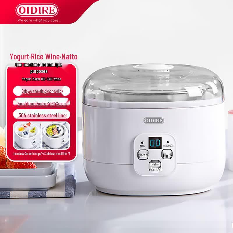 OIDIRE Automatic 1L Yogurt & Natto Maker CN plug (adapter included)