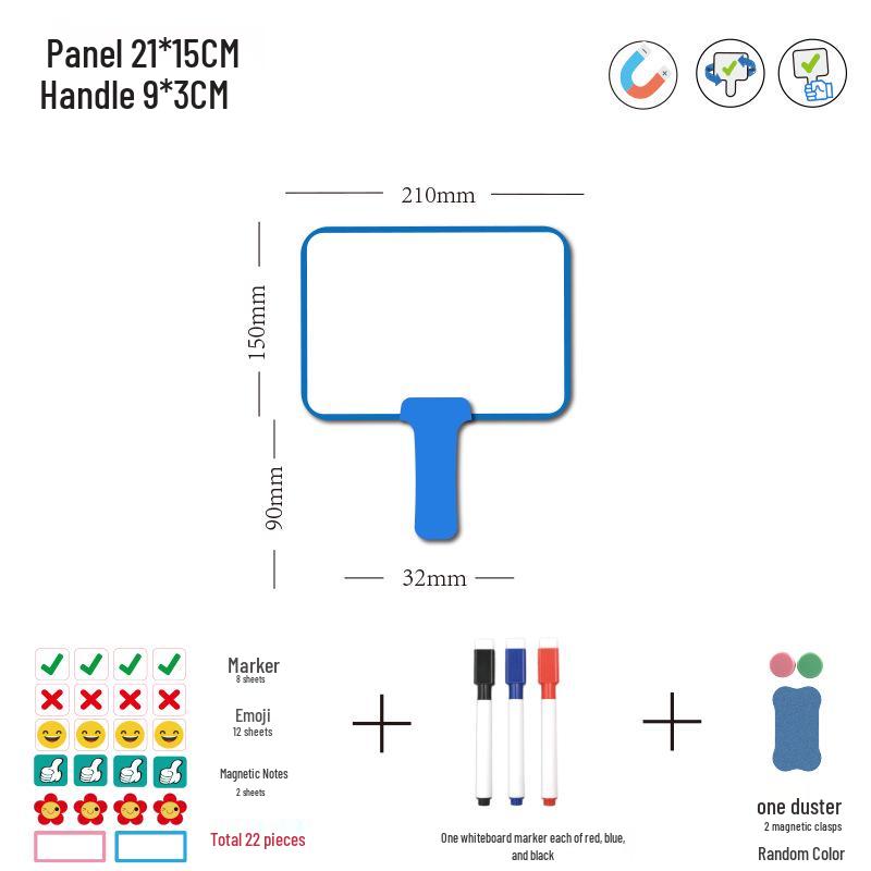 

Double-Sided Magnetic Whiteboard & Chalkboard for Home, Office & Kids - Erasable Message & Writing Board 28x35 cm