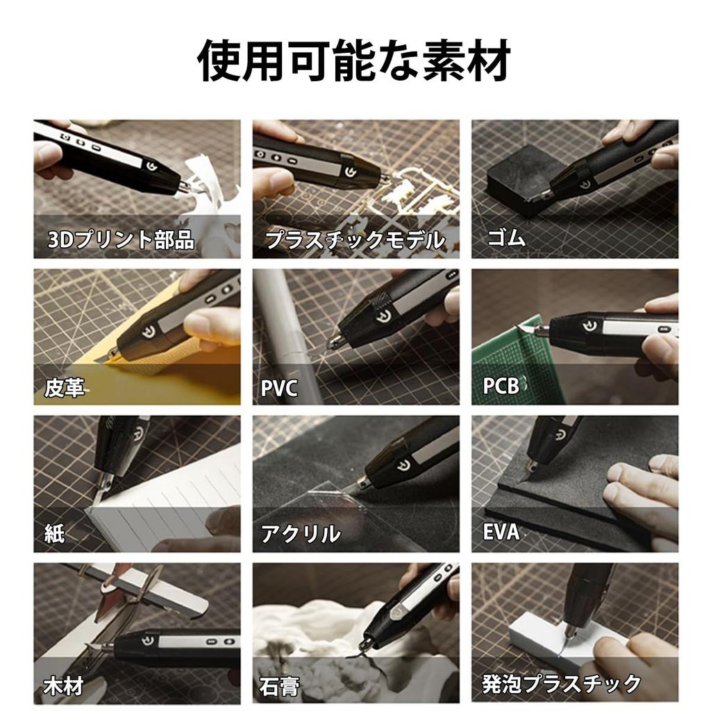 Handheld Ultrasonic Cutting Cordless Ultrasonic Knife with Vibration and LED Light for 3D and More Machine, 40,000Hz Printing, PVC, Leather, Plastic,