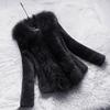 Autumn And Winter Women's Short Long Sleeve Slim Imitation Fur Coat