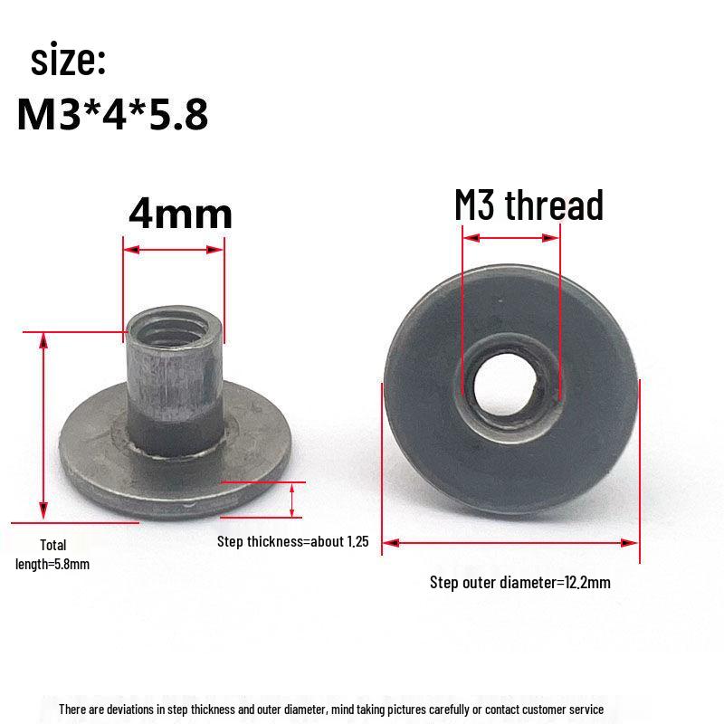 Svařovaná stupňovitá matice typu T s přírubou Kování za studena Železný plech T-víčko M6 M8