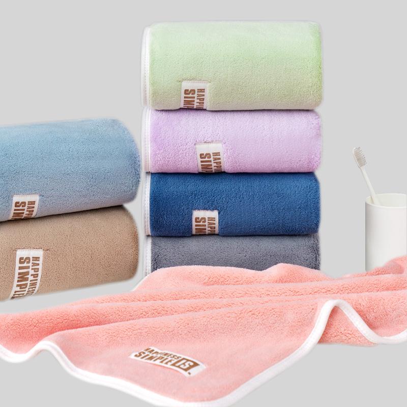 Towel Coral Fleece Thickened Large Size Absorbent Adult Children Household Soft Face Towel