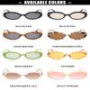 Oval Sunglasses Jelly Color Street Glasses Gothic Glasses Men's/Women's Small Frame Sunglasses For Cosplay Events Outdoor Summer