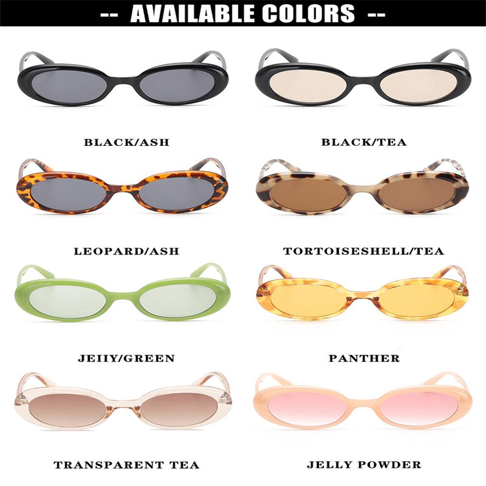 Oval Sunglasses Jelly Color Street Glasses Gothic Glasses Men's/Women's Small Frame Sunglasses For Cosplay Events Outdoor Summer
