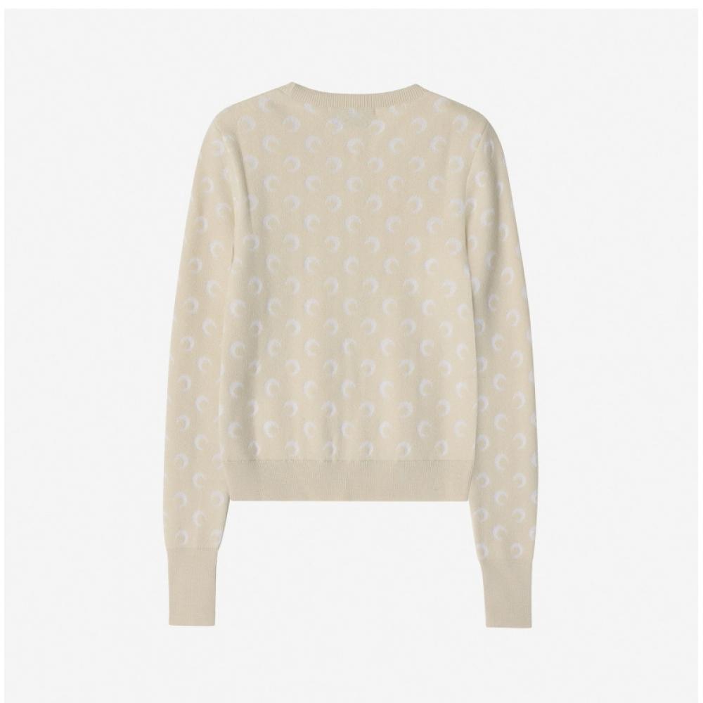 Marine Serre Jacquard Fitted Women S Knit Wtk014a Ckni0530 Wh20