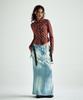 THEVINYLHOUSE Destroyed Double Denim Skirt Light Blue