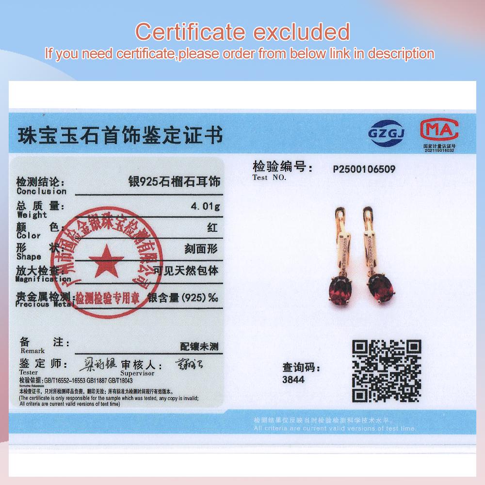 Elegant S925 Sterling Silver Earrings with Natural Garnet Stones January Birthstone Fine Jewelry for Women Birthday Gift
