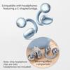 Creative Butterfly Earphone Clips Artificial Crystals Tassels Headphone Accessories Two Pieces Set Silver Earphone Decorations