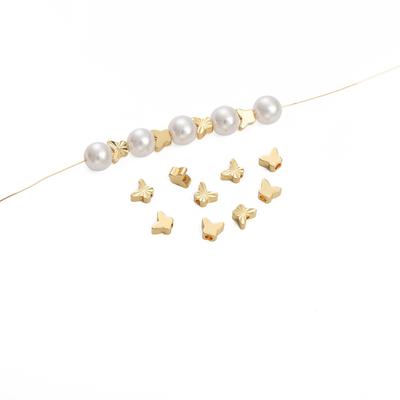 Kupfer glatte Schmetterlings-Trennperle für DIY-Schmuckherstellung, Bastelzubehör