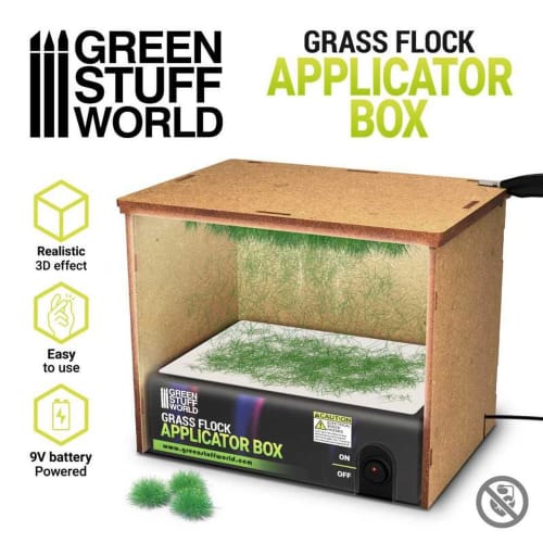 Green Stuff World Glass Flock Applicator Box, Box-Type Electrostatic Raiser, Model Tool, GSWD-2798