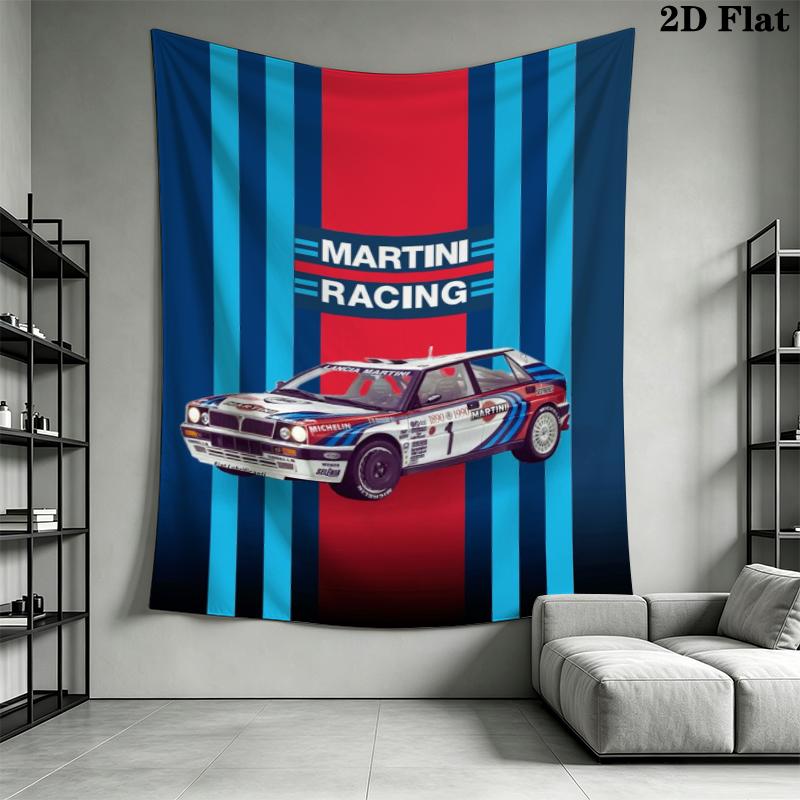 Lancia Martini Wall Tapestry Aesthetic Wall Hanging Printed Fabric Blanket Decorative Tapestries for Bedroom Living Room Home Decor